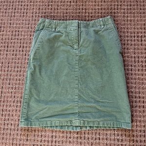 Brooks Brothers Sage Green Corduroy Skirt
